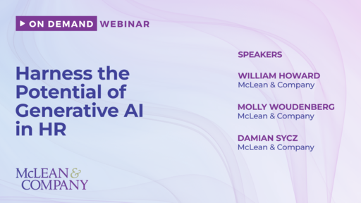 Webinar: Harness the Potential of Generative AI in HR | McLean & Company